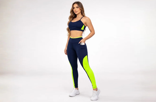 Conjunto Top e Legging com bolso lateral
