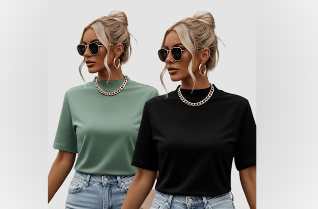 Kit 2 Blusas Gola Alta – O básico que toda mulher precisa